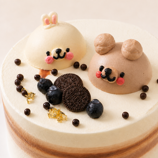 Oreo Animal Party Cartoon Cake cake detail close-up