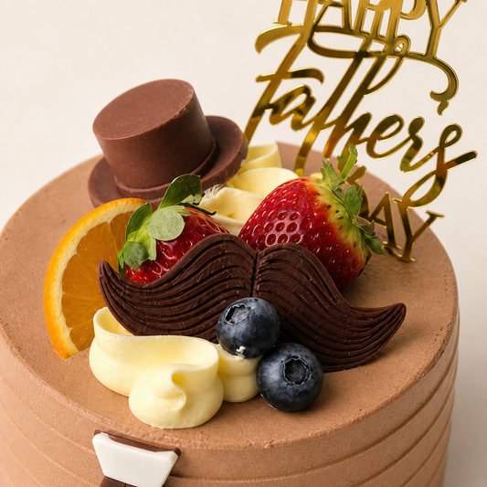 Father's Day Chiffon Cake cake detail close-up
