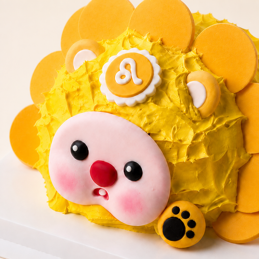 Leo Birthday Cake cake detail close-up
