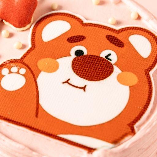 Strawberry Bear Cartoon Cake