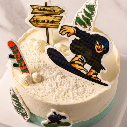 Snow-Skiing Cake